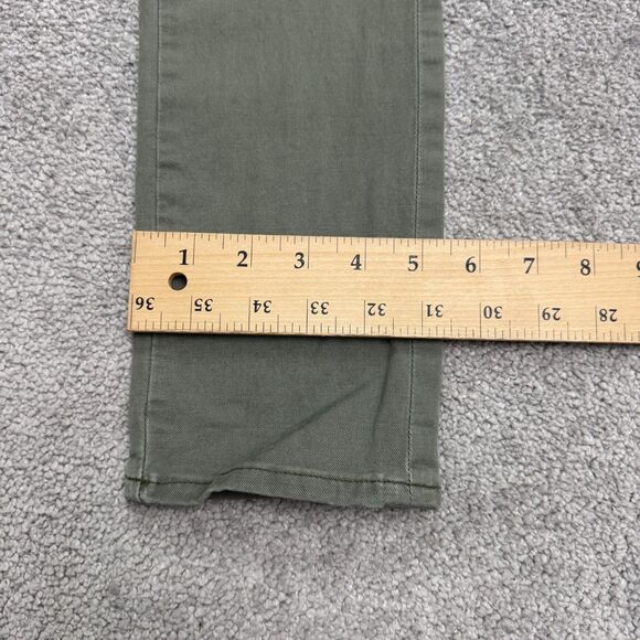 AG Adriano Goldschmied Slim Khaki Chino Pants Womens 24 Green Low Rise 28x30 - Picture 9 of 16